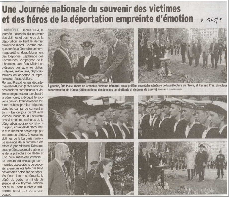 Encore une cérémonie pour Célia et un article dans le DL